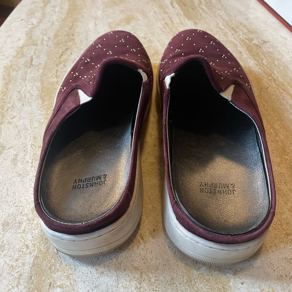 Johnston & Murphy Emilie Slip On Sneaker Suede Mules - Picture 5 of 9